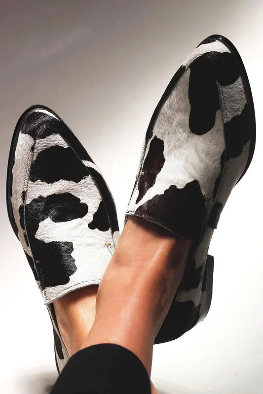 HIDEFIT | STYLISH COWHIDE PRINT LOAFERS