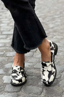 COWPRINT | BLACK AND WHITE LOAFERS
