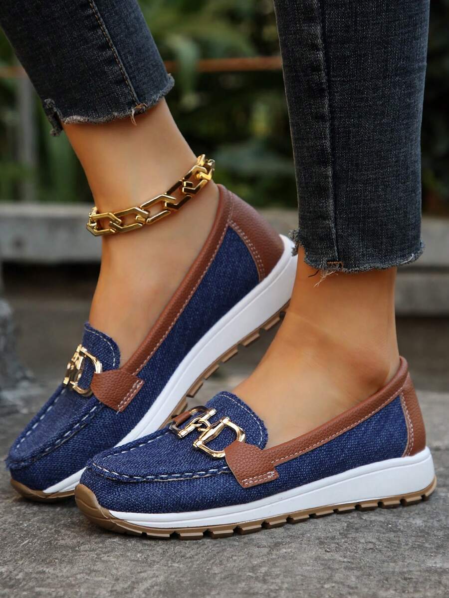 CHAINFIT | TRENDY CASUAL LOAFERS WITH GOLD BUCKLES