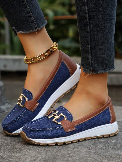 CHAINFIT | TRENDY CASUAL LOAFERS WITH GOLD BUCKLES