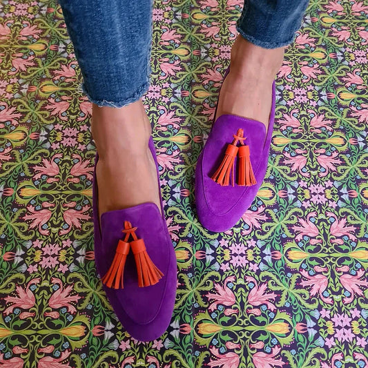 VIOLETEASE | PURPLE TASSEL LOAFERS