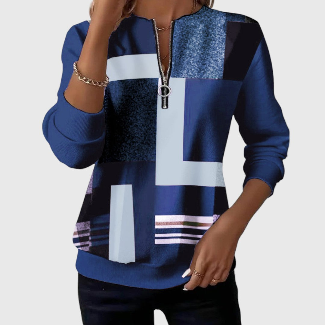 HANNAH | CASUAL QUARTER-ZIP SWEATER