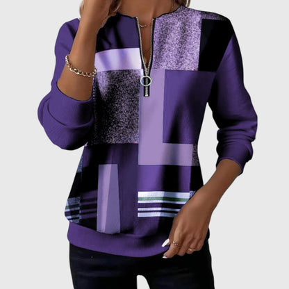 HANNAH | CASUAL QUARTER-ZIP SWEATER
