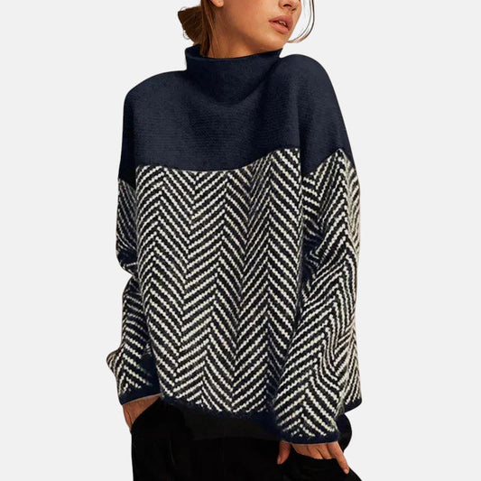 JOANNA | HERRINGBONE KNIT SWEATER