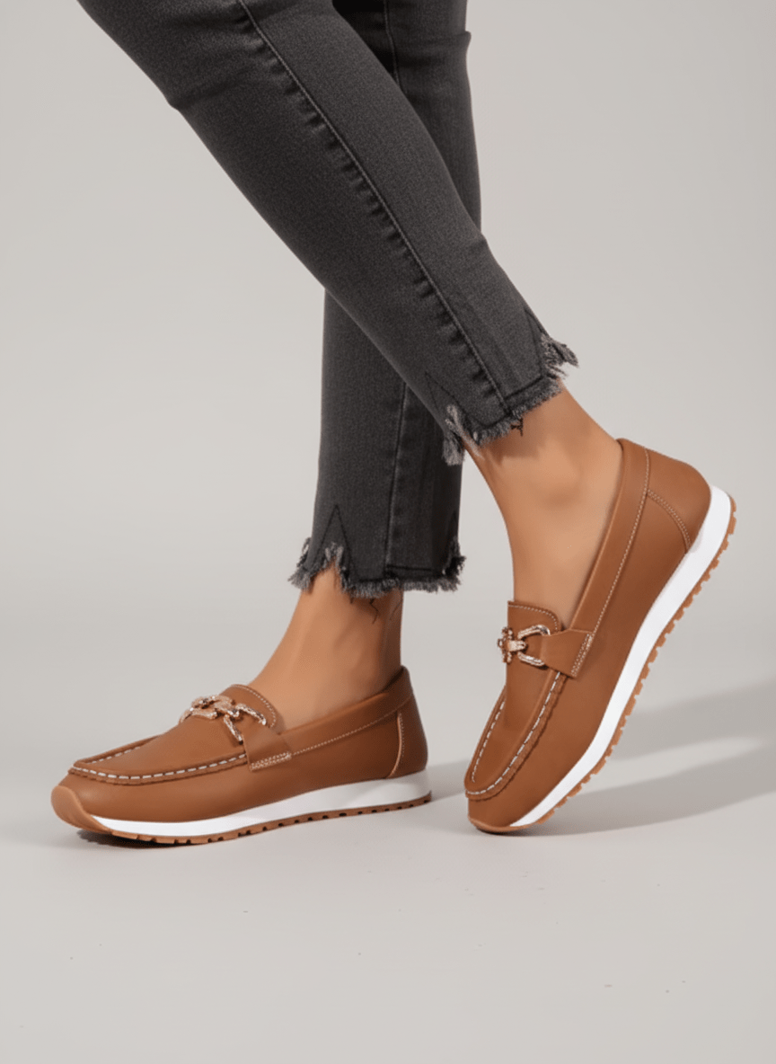 CHAINFIT | TRENDY CASUAL LOAFERS WITH GOLD BUCKLES