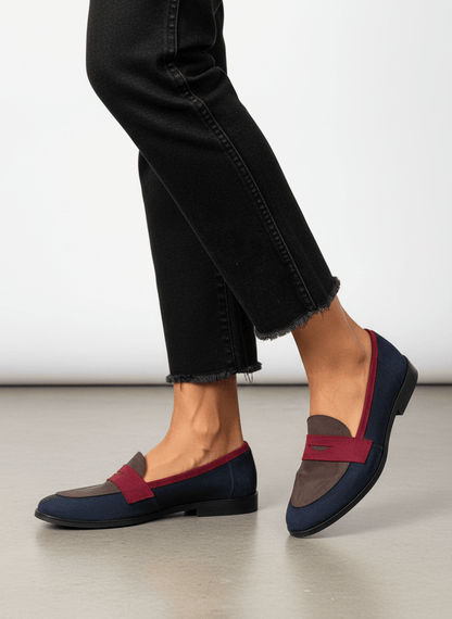 NAVYEASE | MODERN NAVY AND BURGUNDY LOAFERS