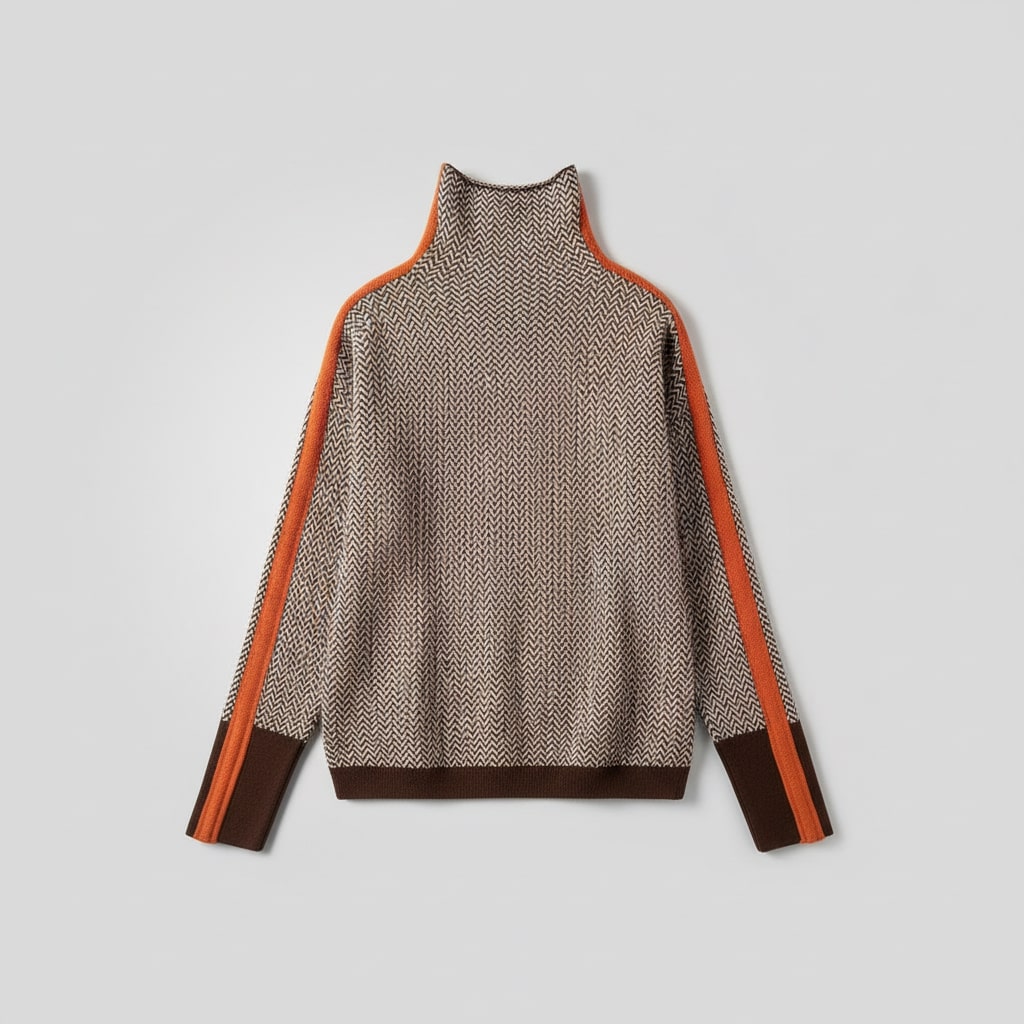BROOKLYN | TURTLENECK WITH CONTRASTING STRIPES