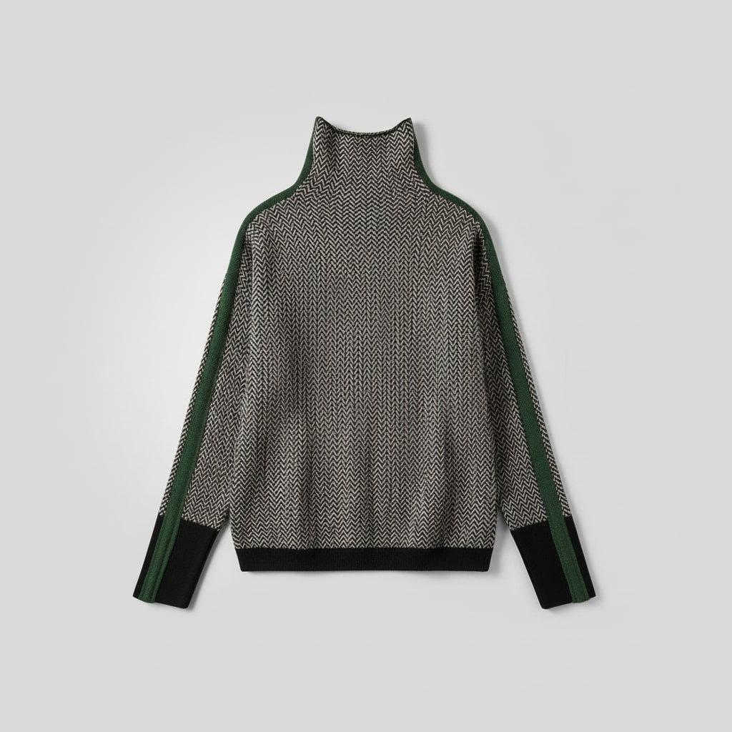 BROOKLYN | TURTLENECK WITH CONTRASTING STRIPES