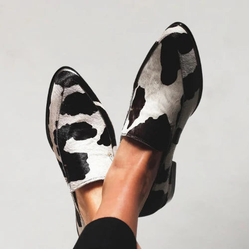 HIDEFIT | STYLISH COWHIDE PRINT LOAFERS