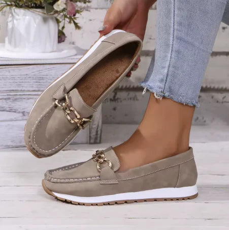 CHAINFIT | TRENDY CASUAL LOAFERS WITH GOLD BUCKLES