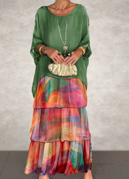 CAROLA | ELEGANT TUMMY COVERING MAXI DRESS