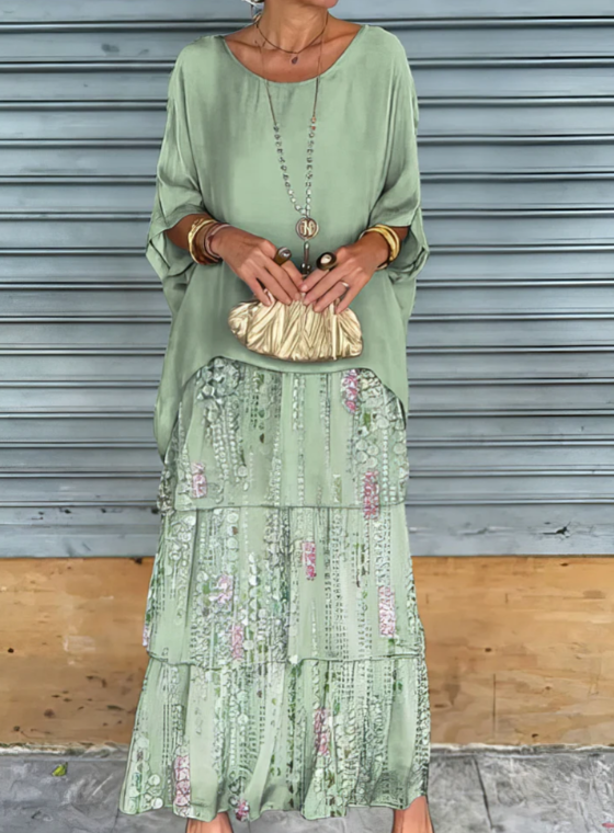 CAROLA | ELEGANT TUMMY COVERING MAXI DRESS