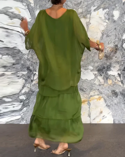 CAROLA | ELEGANT TUMMY COVERING MAXI DRESS