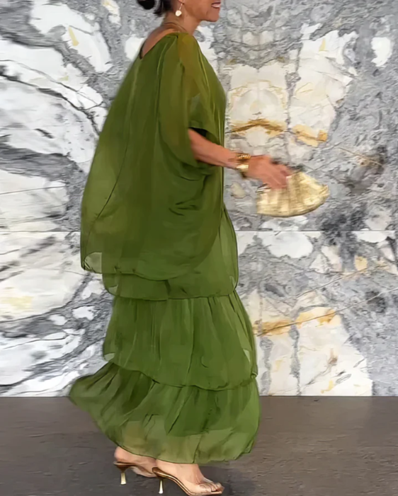 CAROLA | ELEGANT TUMMY COVERING MAXI DRESS