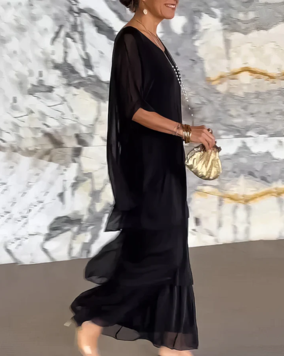 CAROLA | ELEGANT TUMMY COVERING MAXI DRESS