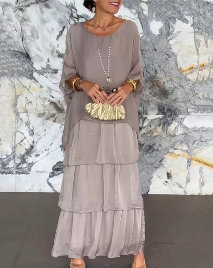 CAROLA | ELEGANT TUMMY COVERING MAXI DRESS