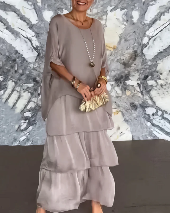 CAROLA | ELEGANT TUMMY COVERING MAXI DRESS