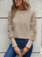 EMMA | LACE SLEEVE KNIT TOP